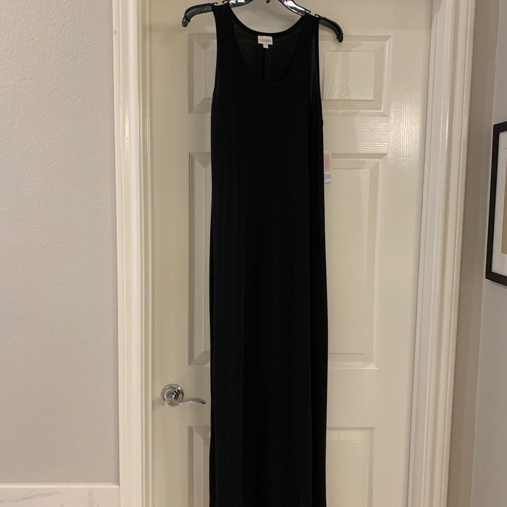 Black maxi tank dress